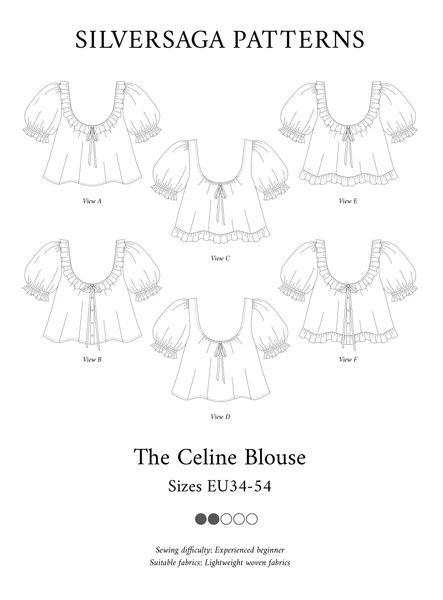 Celine Blouse PDF sewing pattern