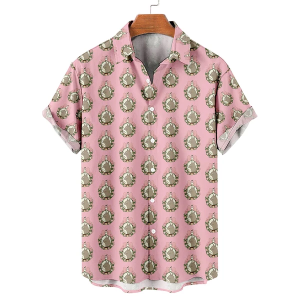 Pink Totoro Aloha shirt vintage Collar Short Sleeve | Tropi Hawaiian Shirts Store