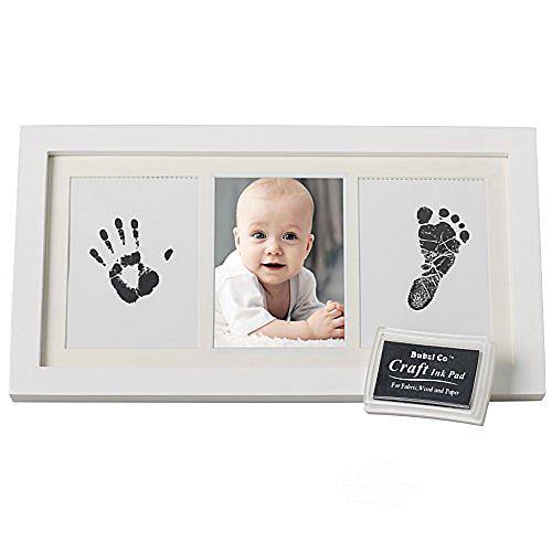 Cadre photo pour bébé empreinte - Empreinte de la main avec encre