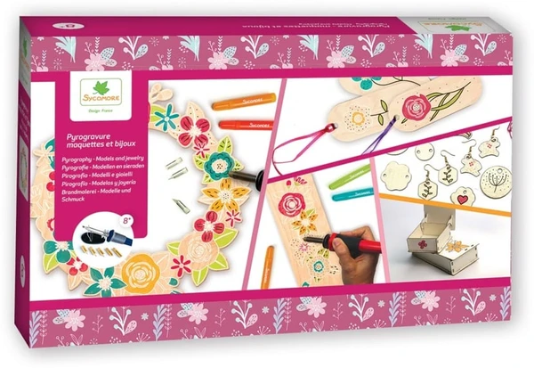 Pyrogravure maquettes et bijoux - Sycomore- Coffrets Créatifs pour enfant | Cultura