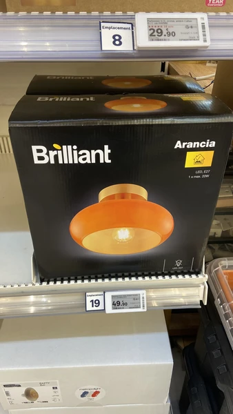 Plafonnier orange Arancia