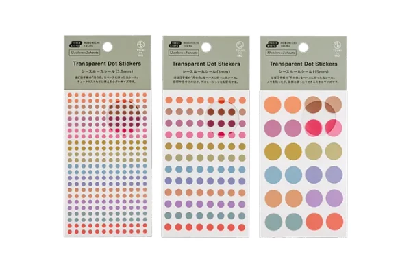 Transparent Dot Stickers | TSUKI no IRO | Hobonichi Techo