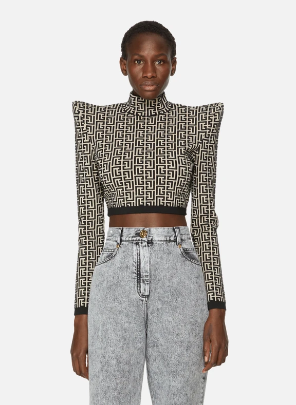 Haut crop à motif | Multicolore
