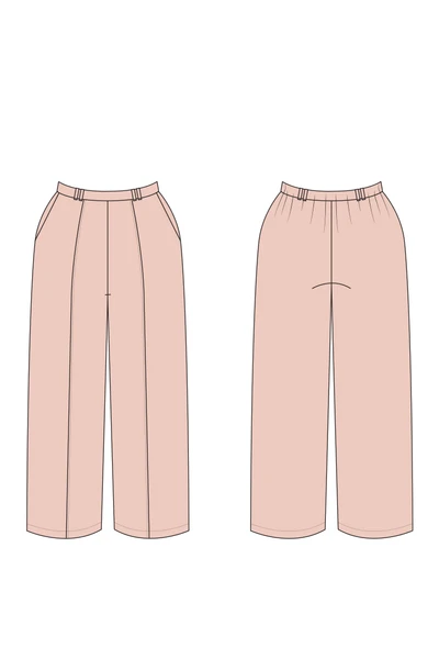 Birch Wide Leg Pull-On Trousers PDF Sewing Pattern