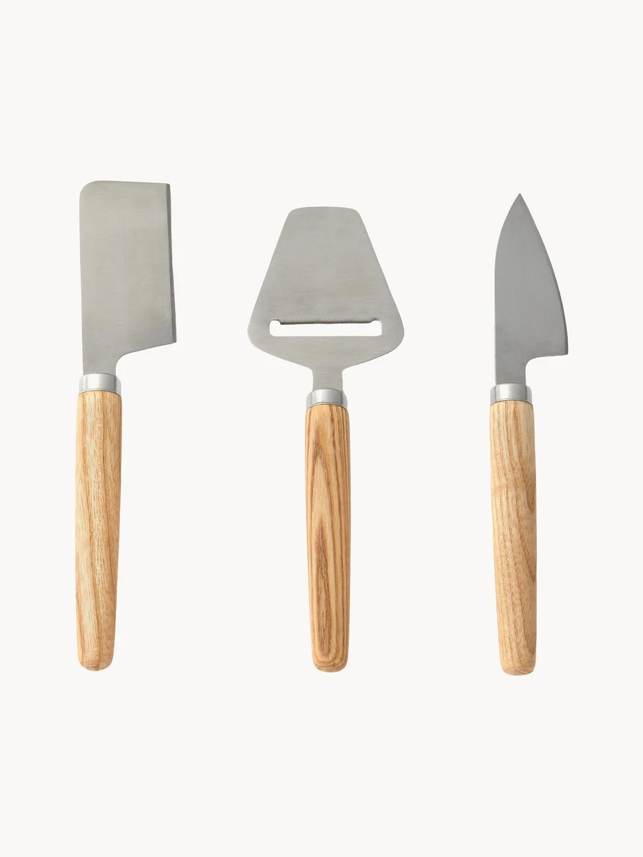 Couteaux à fromage en bois de frêne Retro, 3 pièces | Westwing