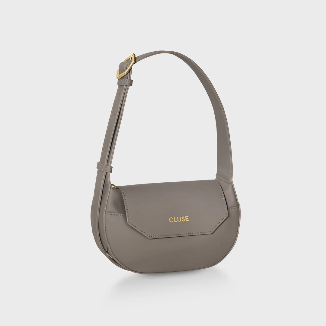 Sacroisé Petite Crossbody, Dark Grey, Gold Colour