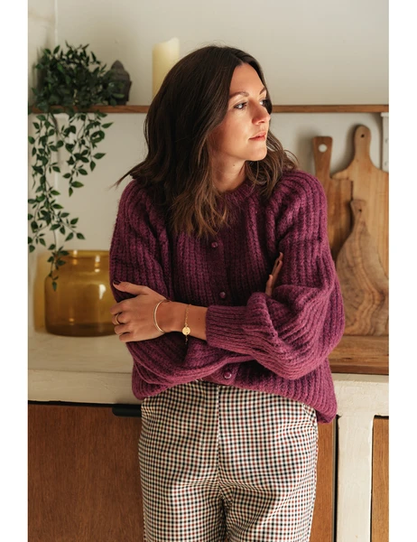 Gilet Anna bordeaux