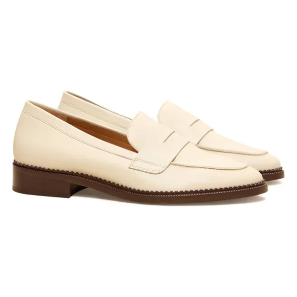 Mocassins n°82 Cuir Nappa | Blanc cassé