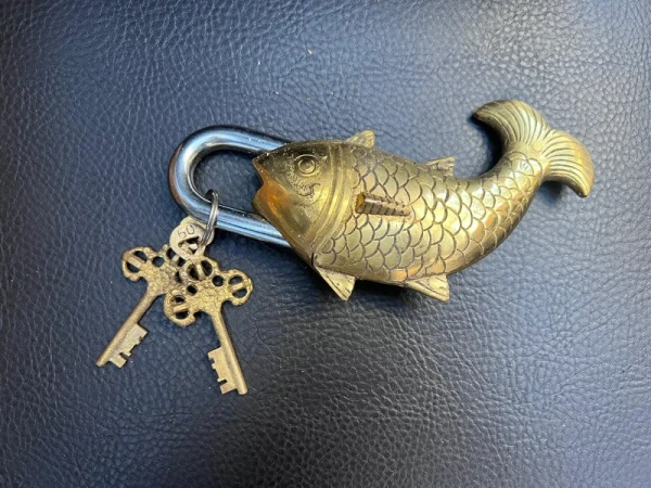 🐟 unique fish-shaped padlock