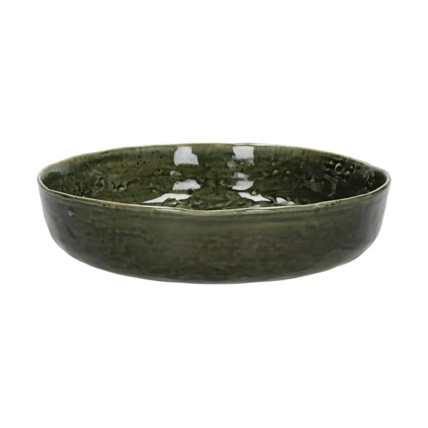 SPIRO - blate - grès - DIA 24 x H 5,5 cm - vert foncé