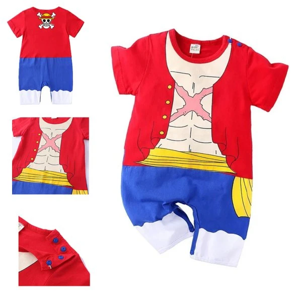 One Piece Anime Luffy Onesie Baby Boy Swimsuit Newborn - One Piece Universe - The Best Store for One Piece Merchandise