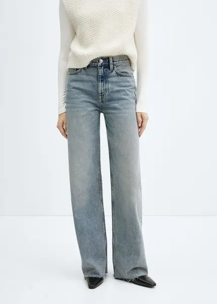Jean wideleg taille normale - Femme | Mango France