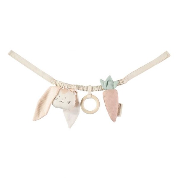 Mobile de poussette en coton bio Lapin Nobodinoz Design Bébé