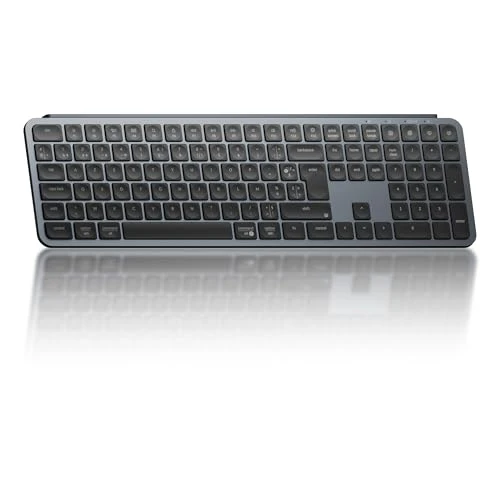 Keychron B6 Pro Clavier sans Fil Ultra-Mince, 100% AZERTY Layout Clavier Gamer, 800 mAh Rechargeable, Programmez avec ZMK/Launcher, 2,4 GHz/Bluetooth 5.2/Filaire, pour Mac/Win/Linux - Gris Sidéral