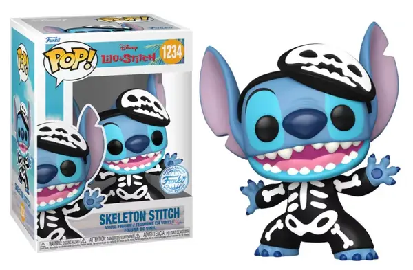 DISNEY - POP N° 1234 - Lilo & Stitch : Stitch Squelette avec Chase