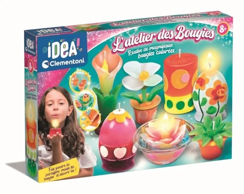 Clementoni | L’Atelier Des Bougies – Kit Bougies Enfant À Faire Soi-Même 8 À 12 Ans | Activité Créative Maison | Loisir Créatif Éducatif | DIY Cadeau Fille | Atelier Cosmétique Ludique