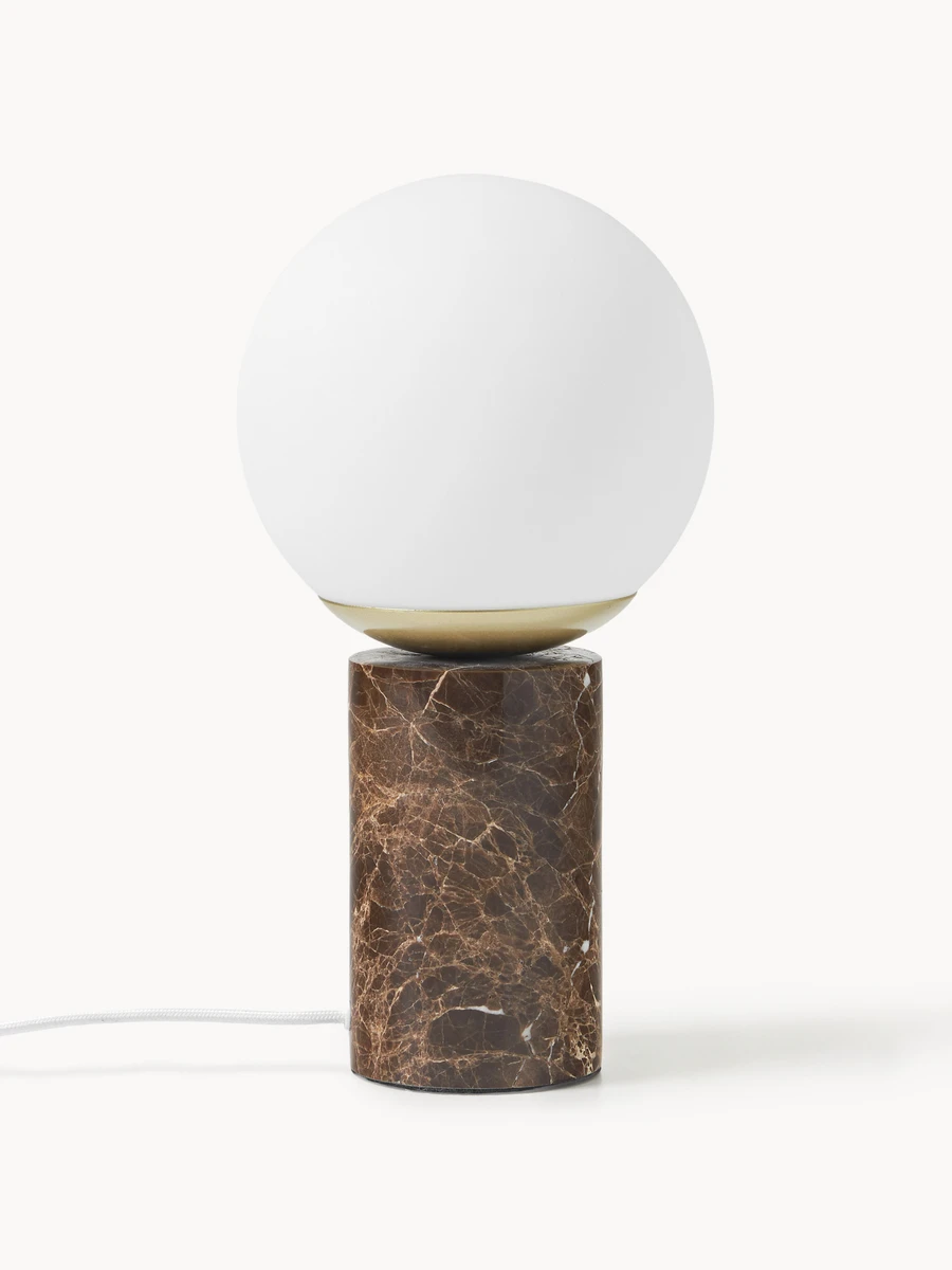 Petite lampe à poser avec pied en marbre Lilly | Westwing
