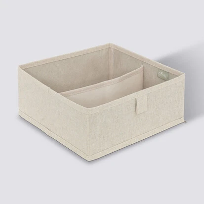 Rangement tiroir 2 compartiments, Beige