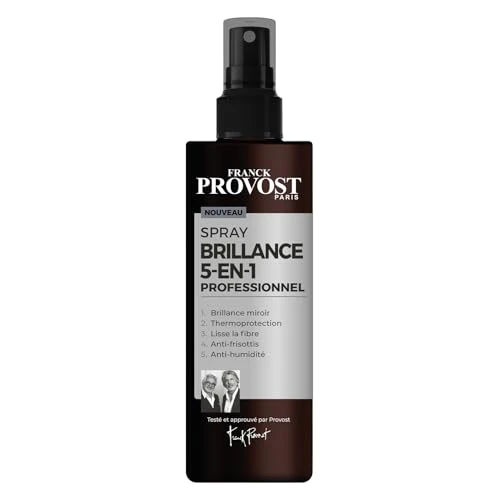 FRANCK PROVOST - Spray Brillance Professionnel 5-en-1 - +51% De Brillance Miroir - Thermoprotecteur, Imperméabilisant Et Anti-frisottis - Tous Types de Cheveux - 200ml