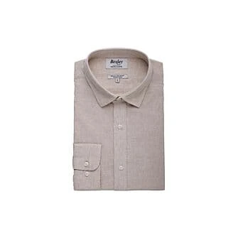 Chemise coton lin Chambray Beige - SILBERT