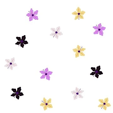 Subtle Nonbinary Flag Flowers Sticker Pack | Sticker