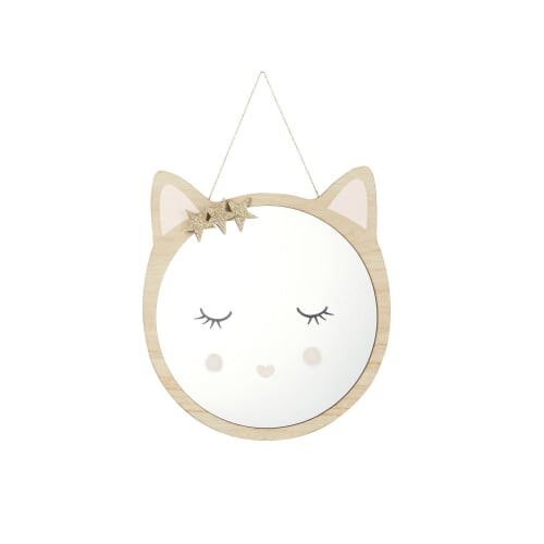 Miroir chat rose et doré H29 | Maisons du Monde