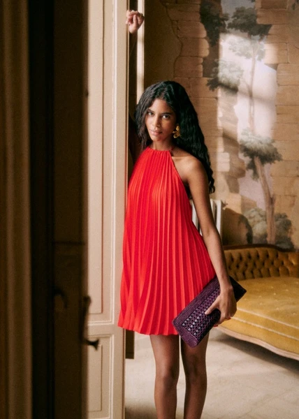 Robe Matilda - Rouge - Polyester recyclé - Sézane