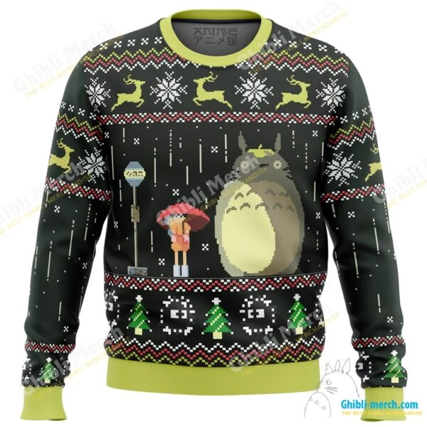 Totoro Rain Ugly Christmas Sweater - Ghibli Merch Store - Official Studio Ghibli Merchandise
