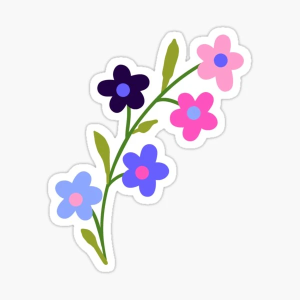 Fleurs omnisexuelles subtiles. fleurs omnisexuelles. fleurs omni 2 | Sticker
