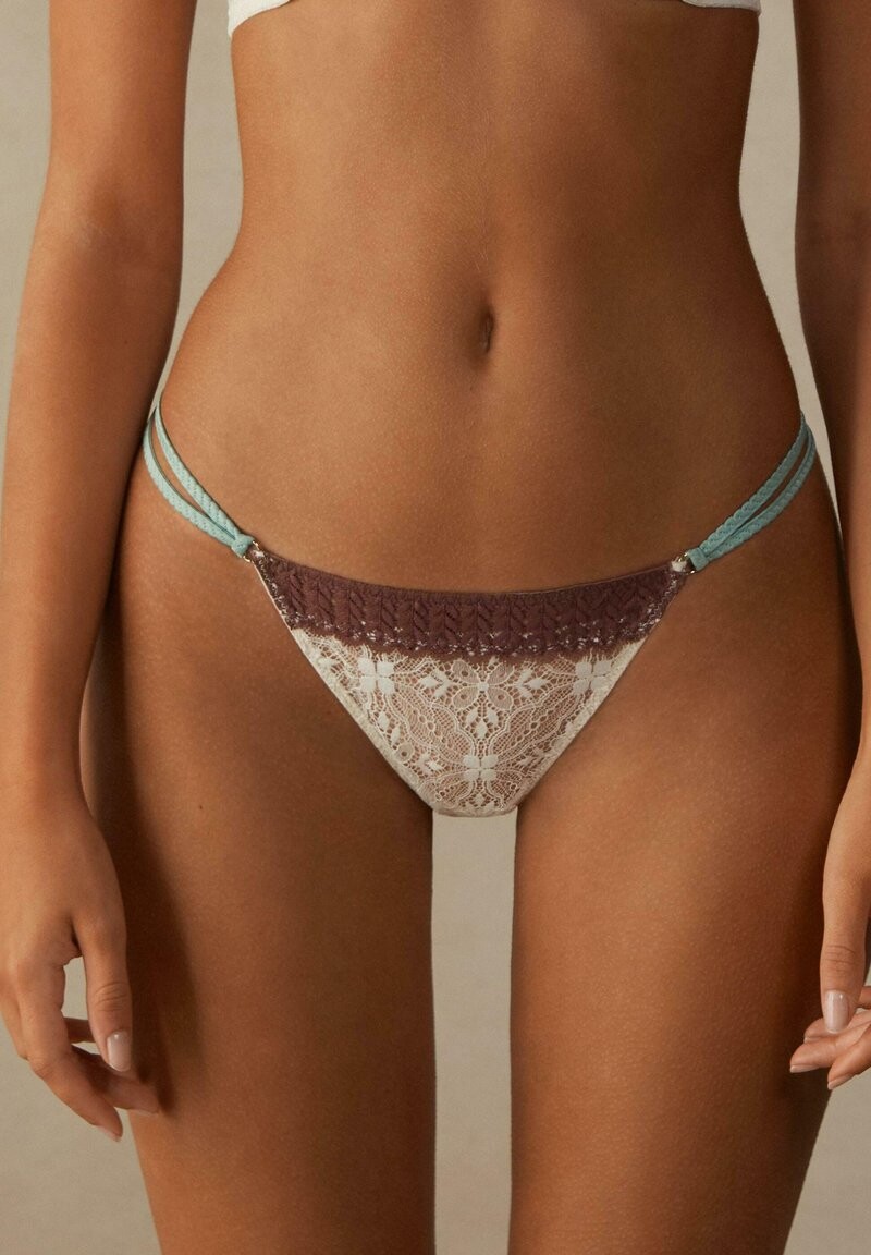 MIT BÄNDERN SPICES GARDEN - Slip - braun i/vanilla nutmeg brown