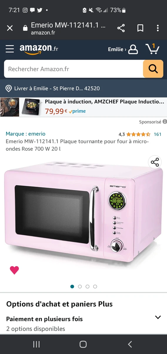 Micro ondes rose