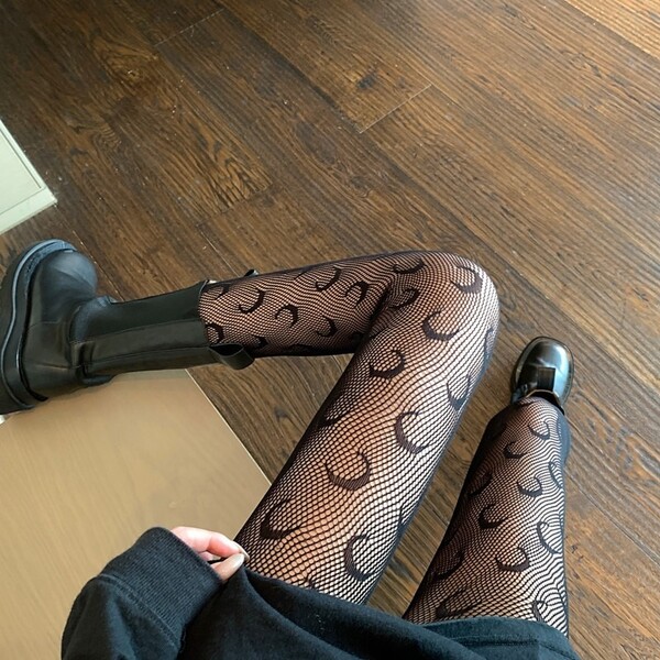 Collants d'été en Nylon imprimé pour femmes, Style japonais, Lingerie Sexy, bonneterie sans couture, en maille résille