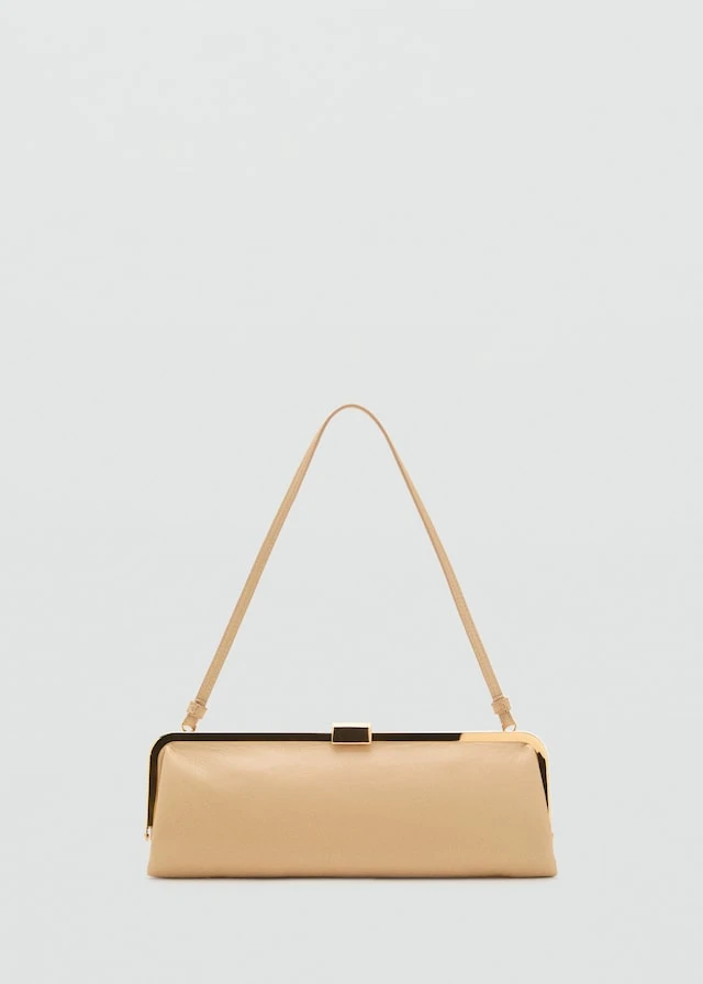 Sac à main clutch métallique - Femme | MANGO France métropolitaine