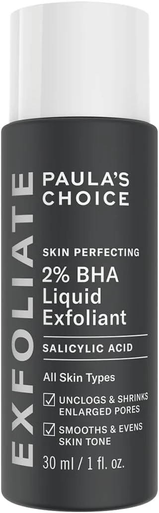 Paula's Choice SKIN PERFECTING 2% BHA Lotion Exfoliant - Peeling Visage Élimine les Points Noirs, Pores Dilatés & Imperfections - avec Acide Salicylique - Peaux Mixtes, Grasses & d'Acné - 30 ml