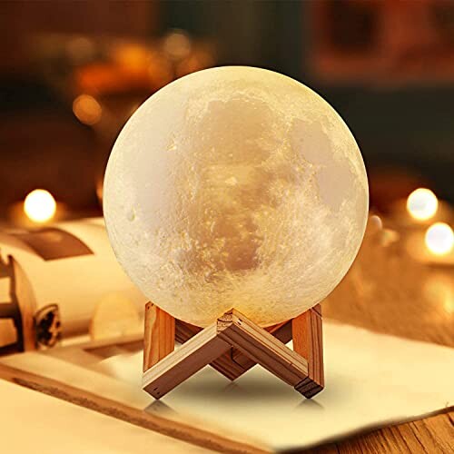 NSL lampe de lune lune lumière lune veilleuse lampe de lune personnalisée pour chambre lampe de lune imprimée 3D cadeau d'anniversaire pour elle 20 CM 16 couleurs