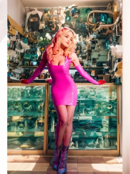 Robe gilet en latex