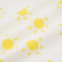 Tissu jersey coton soleil graphic jaune