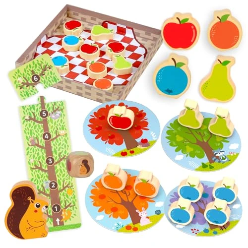Nene Toys Le Verger Jeu de Société Coopératif pour Enfants dès 2 Ans - Jeu Éducatif pour Tout-Petits, Amusant pour la Famille, Apprentissage des Couleurs et du Comptage - Cadeau Fille Garçon 2 Ans