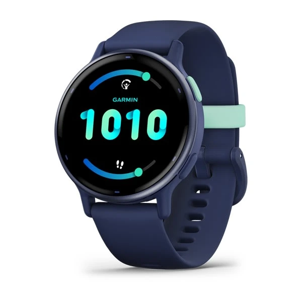 Montre sport GARMIN Vivoactive 5 Metallic Blue bracelet bleu