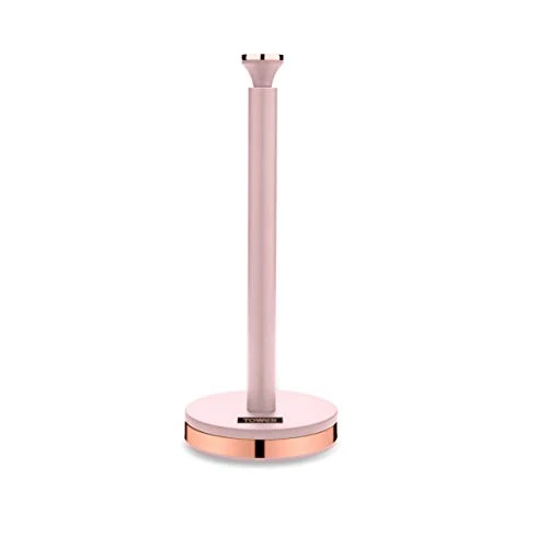Tower Cavaletto T826133PNK Porte-Rouleau de Papier essuie-Tout avec sous-Doublure Douce, Rose Guimauve et Or Rose