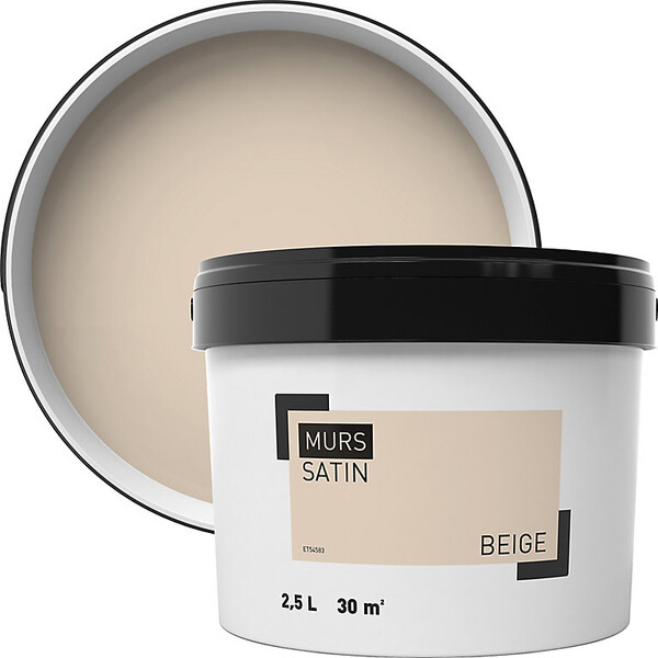 Peinture murale beige satin 2,5L | Castorama