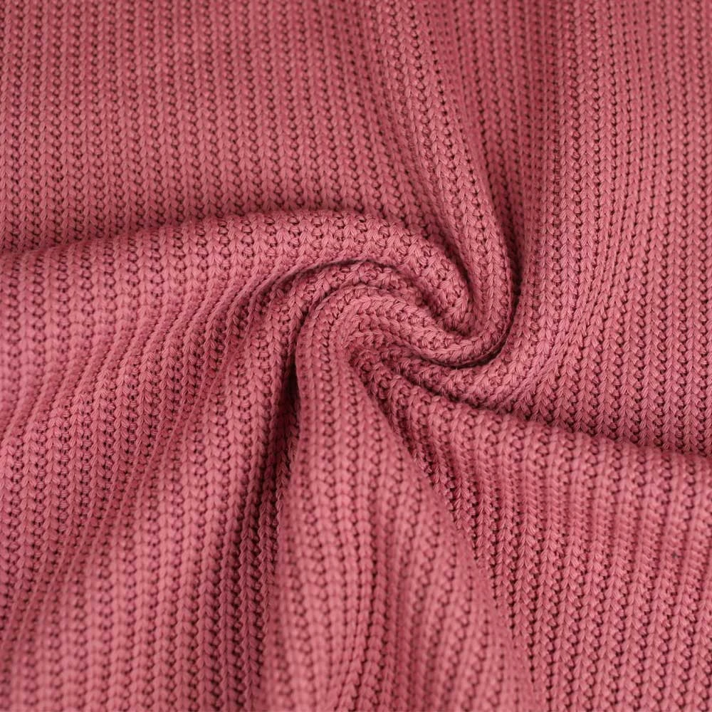 Tissu tricot grosse maille bois de rose | Couture de gilet et cardigan