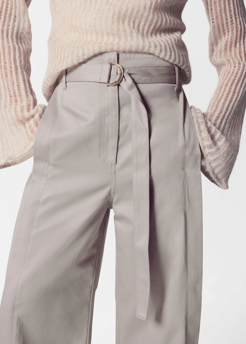 Pantalon large ceinturé