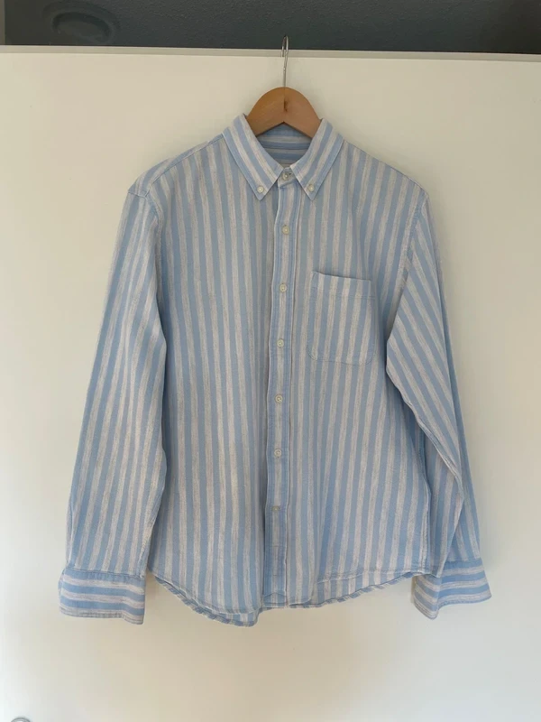 Club Monaco blouse maat M blauw wit