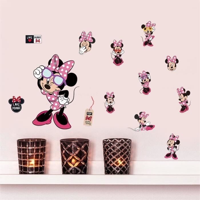 autocollant mural mickey mouse minnie sticker mural mural en vinyle pépinière chambre décor