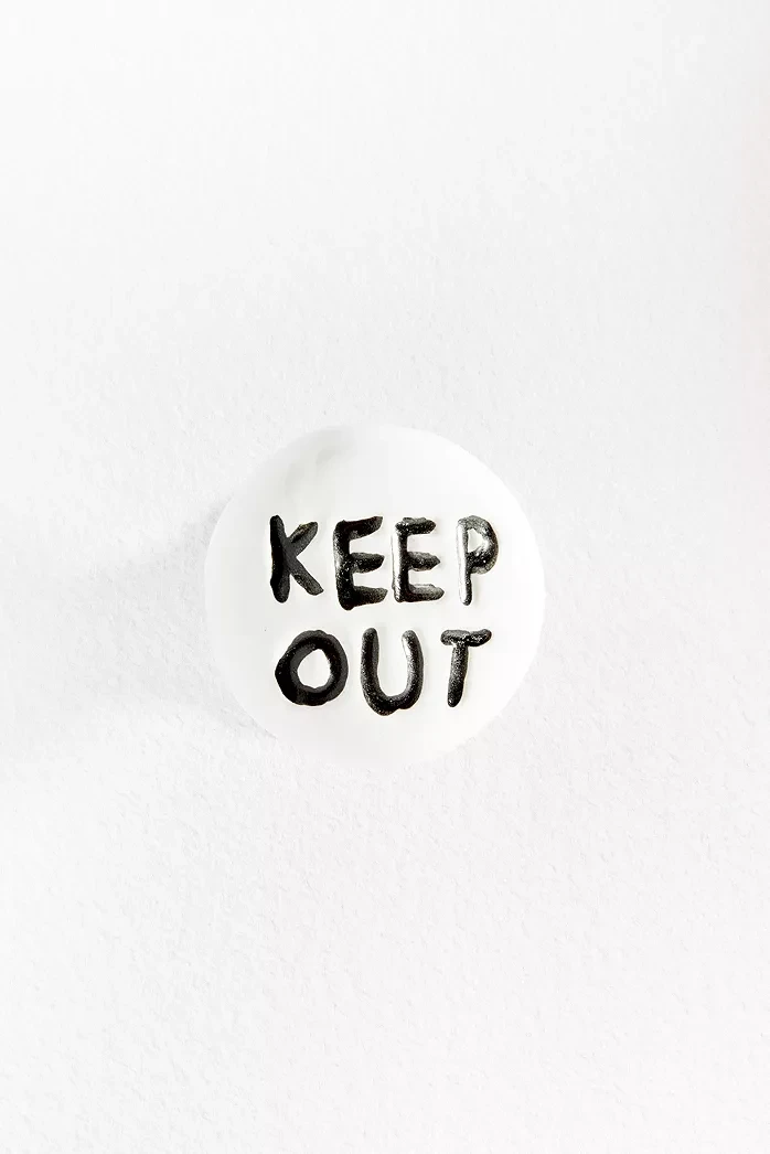 Bouton de tiroir Keep out