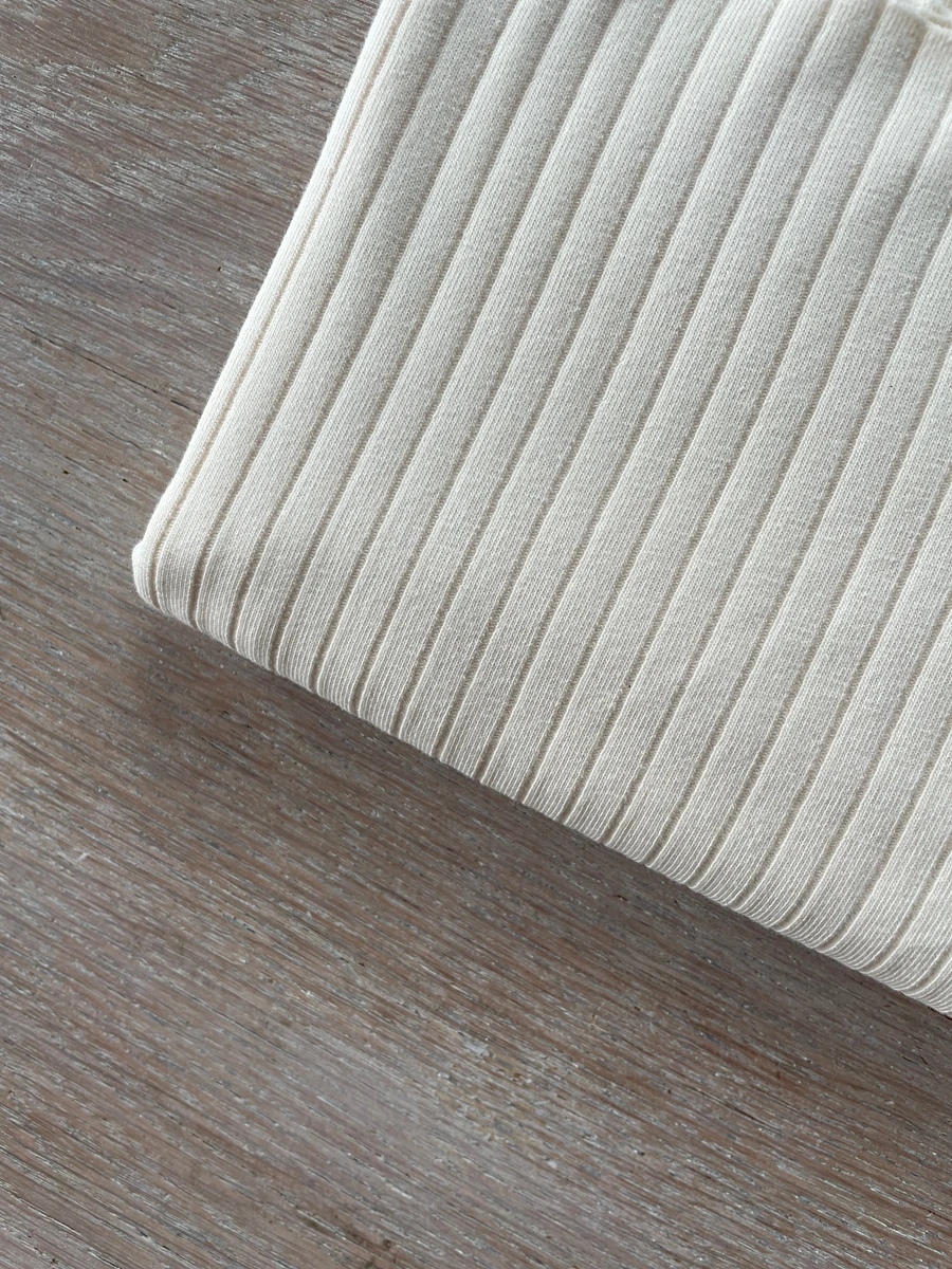 Jersey à côtes - Colette - Ivoire