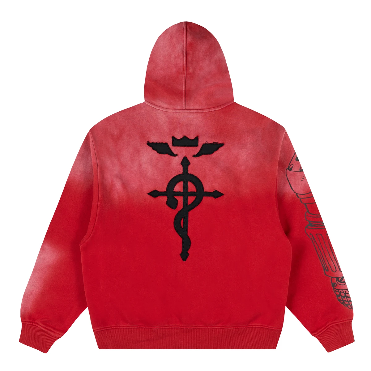 FMAB EDWARD ZIP UP HOODIE (RED) *PRE-ORDER*