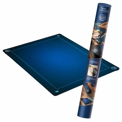 Wilson Jeux - Tapis De Puzzle en Néoprène 90 cm x 60 cm pour Puzzle Jusqu'à 1000 Pièces - Surface Lisse et Souple pour Un Assemblage Facile - Surface Antidérapante - Rouleau et Sangles Inclus