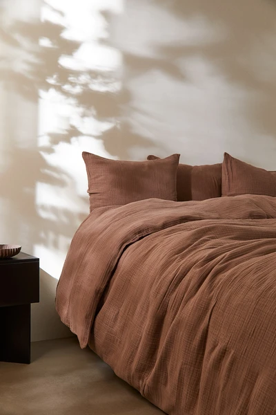 Parure de couette lit double en mousseline
